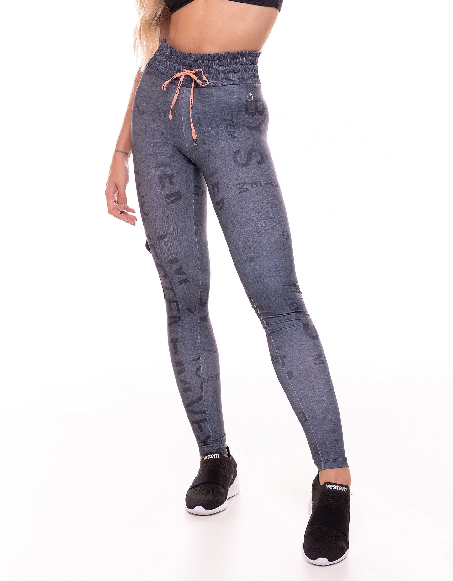 Legging Fuso Extreme Grey Denim - Vestem - WaveFit