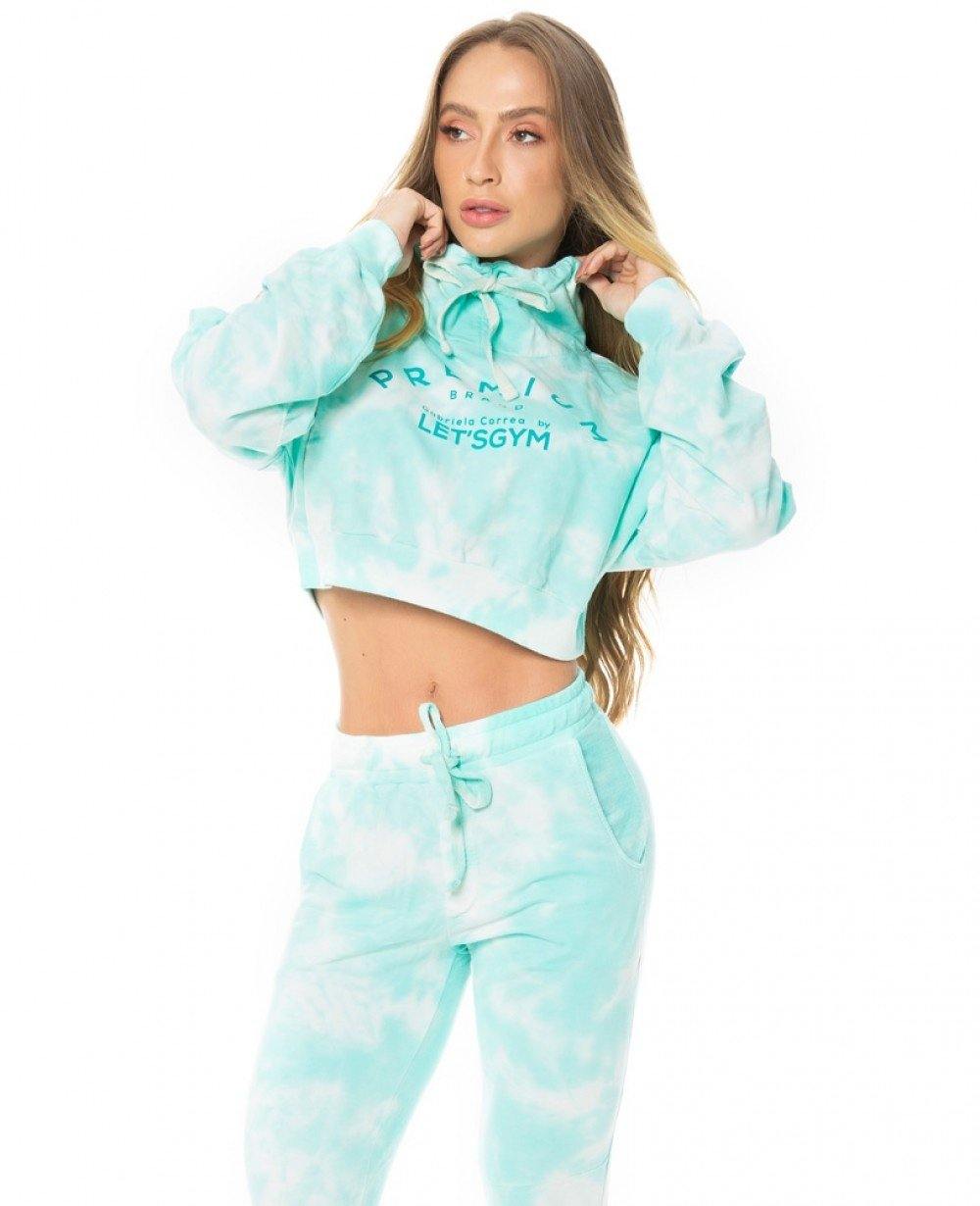 Cropped Let's Gym Tie Dye Green - WaveFit