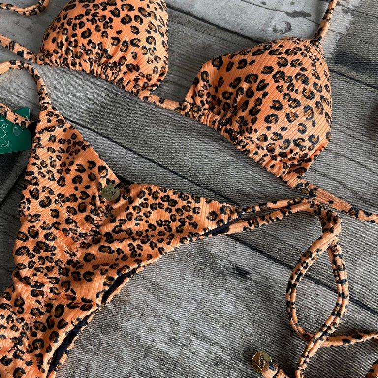 Bikini Set Jaguar Bow Orange - Santa Monica - WaveFit