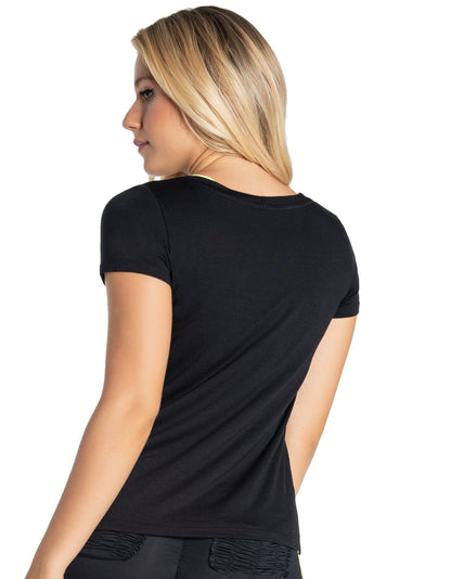 Top Black Affection Short Sleeve - Vestem - WaveFit