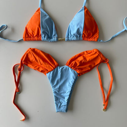 Bikini Set Lais Blue and Orange