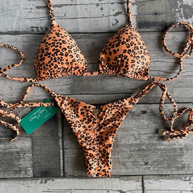 Bikini Set Jaguar Bow Orange - Santa Monica - WaveFit