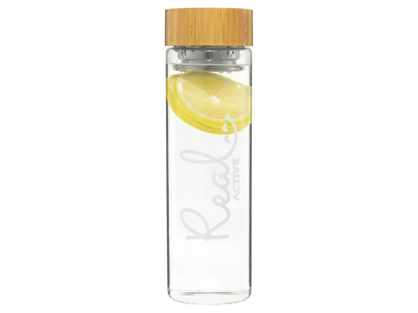 REAL ACTIVE GLASS BOTTLE WITH INFUSER 650ML - WaveFit