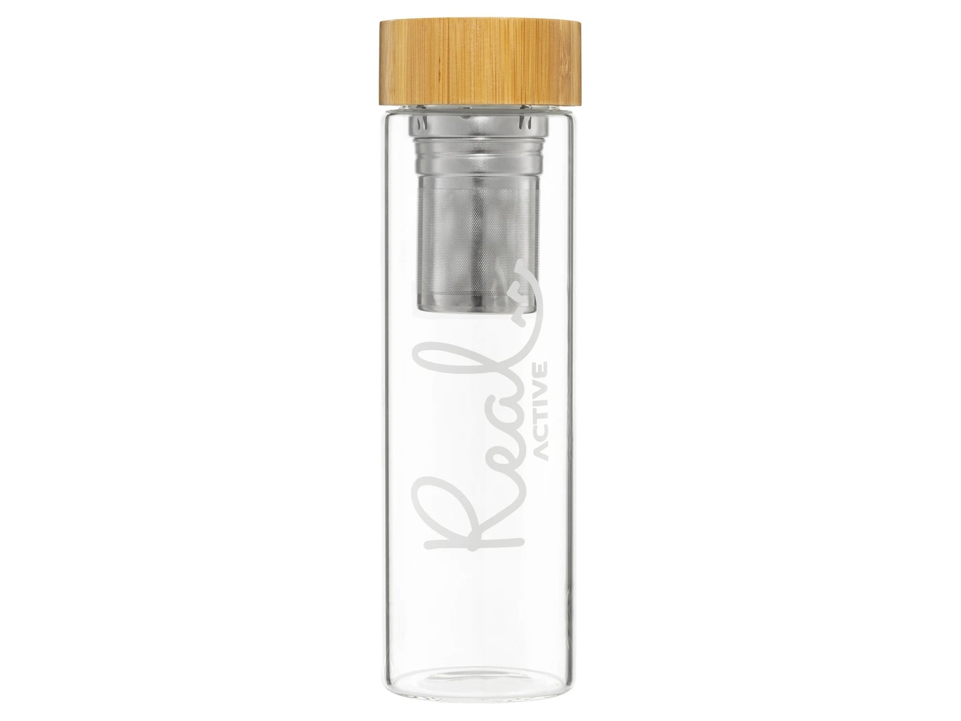 REAL ACTIVE GLASS BOTTLE WITH INFUSER 650ML - WaveFit