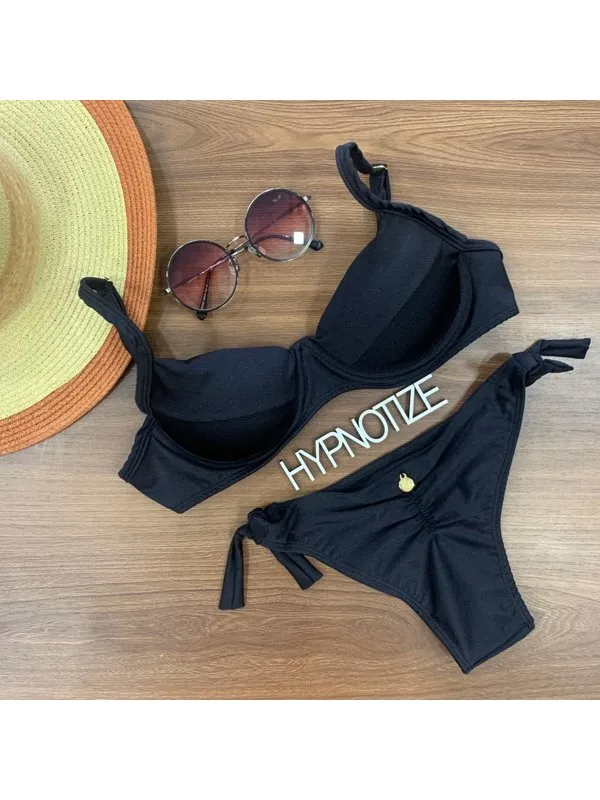 Bikini Vanda Lurex Black - Hypnotize Fashion Beach